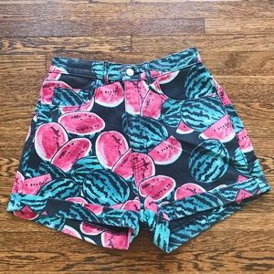 AMERICAN APPAREL WATERMELON SHORTS